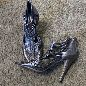 Silver Vince Camuto heels